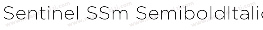 Sentinel SSm Semiboldltalici字体转换